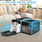Pet Carrier Airline Approved, Expandable Pet Cat Carriers with Wheels for Dogs, Airline Approved Cat Dog Carrier, TSA Approved Pet Carrier In Cabin, Pet Dog Cat Carrier Soft, Cat Travel Carriers(Grey)