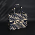 Christian Dior Large Book Tote – Blue Oblique Embroidery